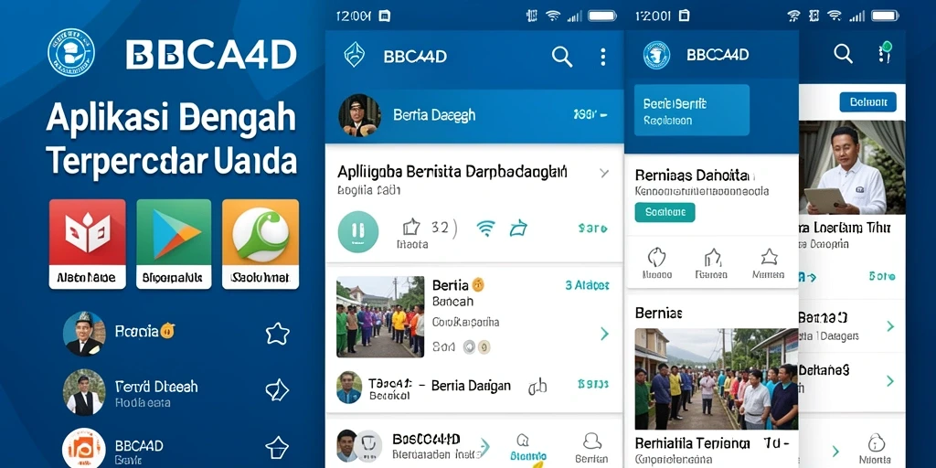Tampilan antarmuka aplikasi BBCA4D yang sederhana dan informatif.
