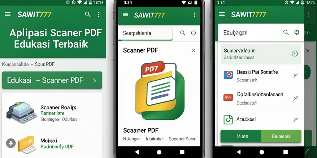 Tampilan antarmuka SAWIT777 yang sederhana dan fungsional untuk Scanner PDF.