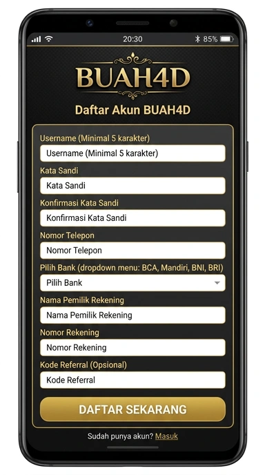 Tampilan halaman daftar buah4d